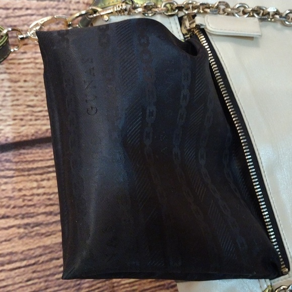 GUNAS Vegan Leather Cream and Iridescent Green Trim - Picture 6 of 16